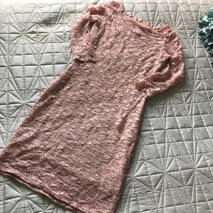 Sz 10: Blush Lace  MIDI Dress